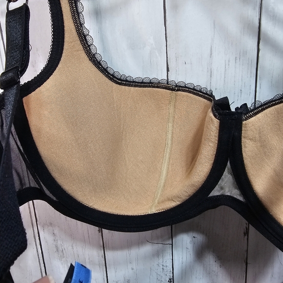Lavinia Lingerie Brigitte Balcony Bra Black Size 38DD/E Lace Overlay Underwire. - Picture 7 of 10